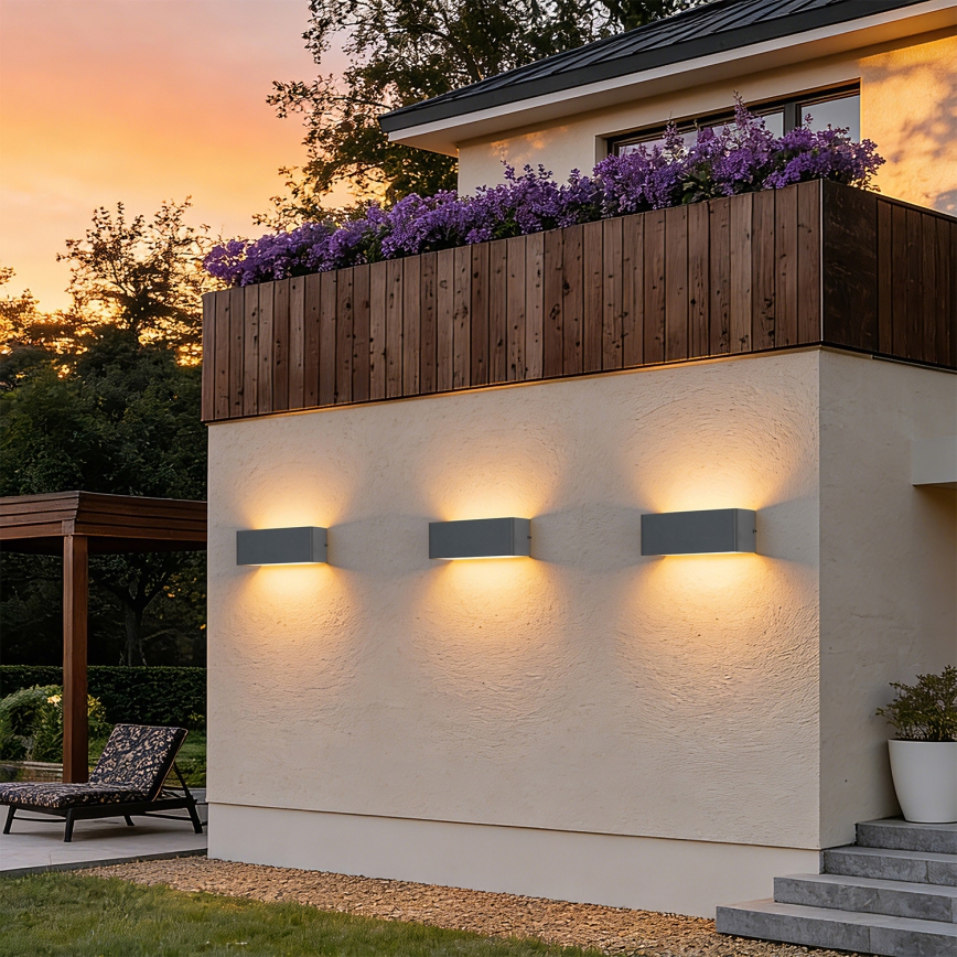 Brilagi - LED vonkajšie nástenné svietidlo DONNANI LED/7W/230V 20 cm antracit IP44