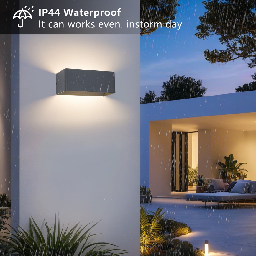 Brilagi - LED vonkajšie nástenné svietidlo DONNANI LED/7W/230V 20 cm antracit IP44