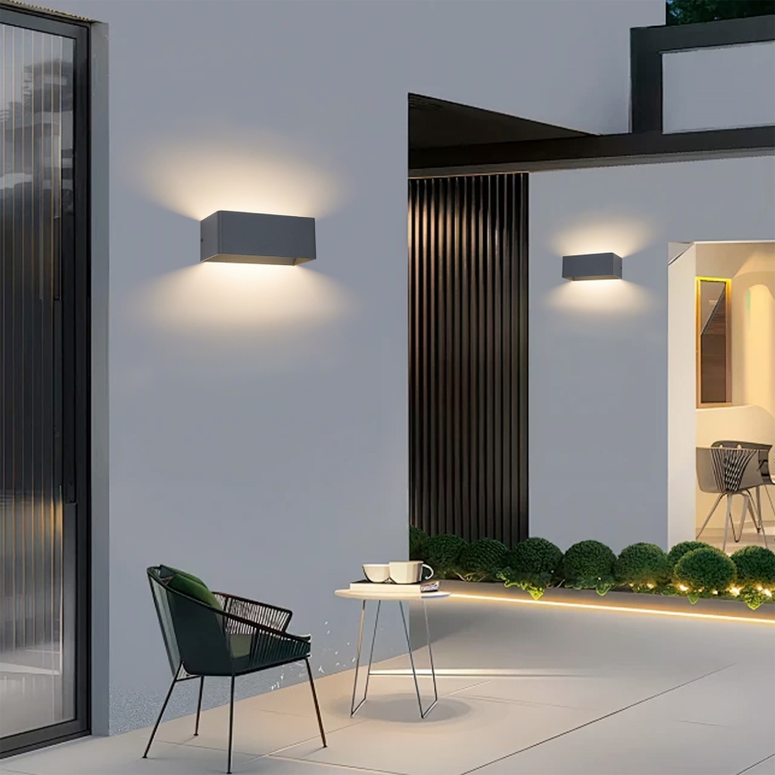 Brilagi - LED vonkajšie nástenné svietidlo DONNANI LED/7W/230V 20 cm antracit IP44