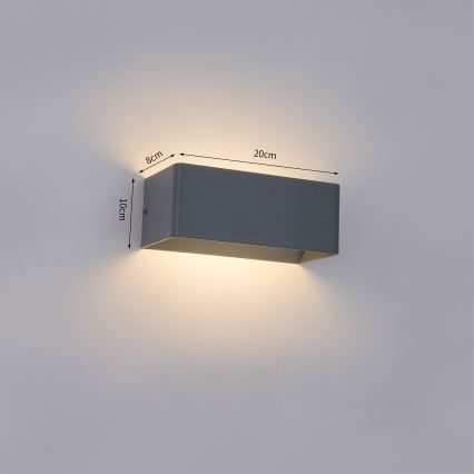Brilagi - LED vonkajšie nástenné svietidlo DONNANI LED/7W/230V 20 cm antracit IP44