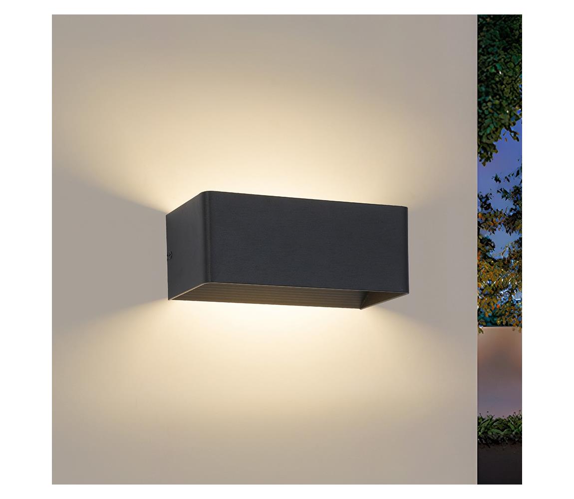 Brilagi - LED vonkajšie nástenné svietidlo DONNANI LED/7W/230V 20 cm čierne IP44 BRI759