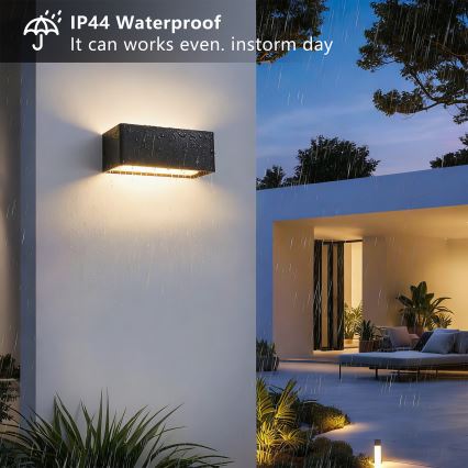 Brilagi - LED vonkajšie nástenné svietidlo DONNANI LED/7W/230V 20 cm čierne IP44