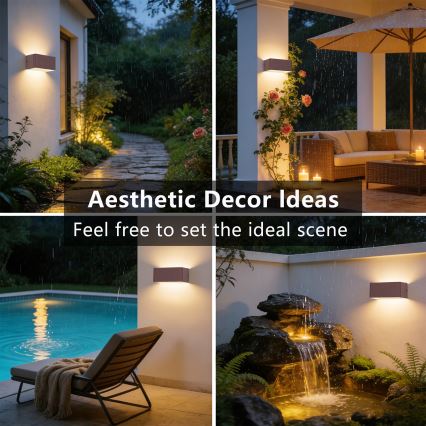 Brilagi - LED Vonkajšie nástenné svietidlo DONNANI LED/7W/230V 20 cm hnedá IP44