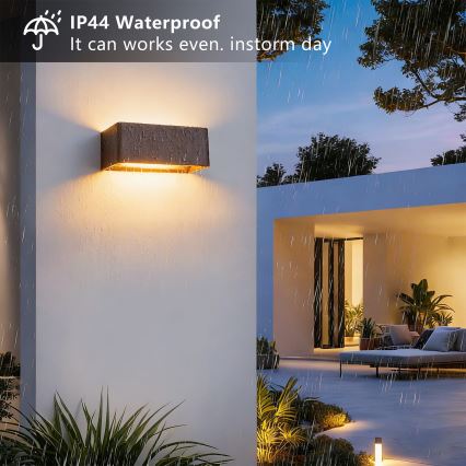 Brilagi - LED Vonkajšie nástenné svietidlo DONNANI LED/7W/230V 20 cm hnedá IP44