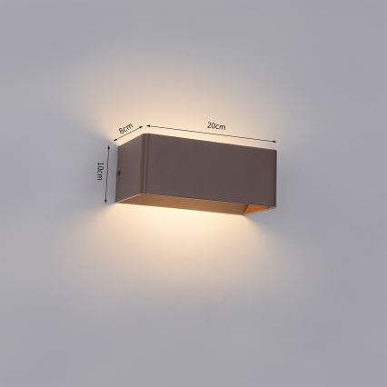 Brilagi - LED Vonkajšie nástenné svietidlo DONNANI LED/7W/230V 20 cm hnedá IP44