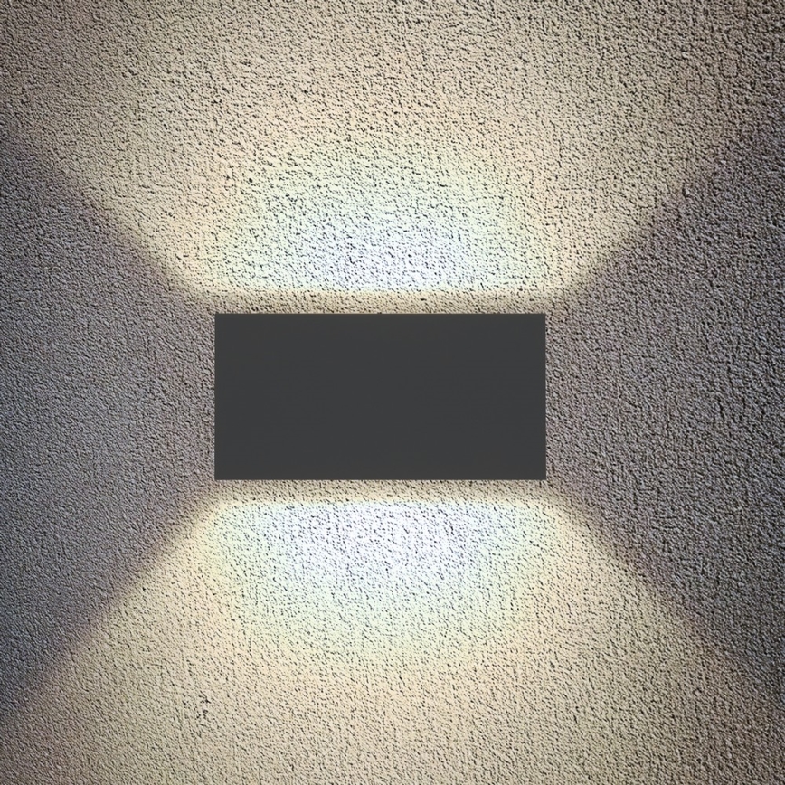 Brilagi - LED vonkajšie nástenné svietidlo DOUBLE CUBE LED/12W/230V antracit IP65