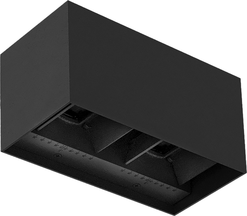 Brilagi - LED Vonkajšie nástenné svietidlo DOUBLE CUBE LED/12W/230V čierna IP65