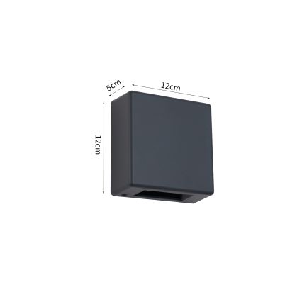 Brilagi - LED Vonkajšie nástenné svietidlo DOUBLERAY LED/6W/230V antracit IP54