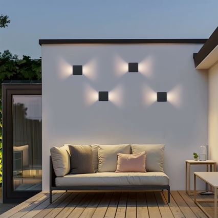 Brilagi - LED vonkajšie nástenné svietidlo DOUBLERAY LED/6W/230V čierne IP54