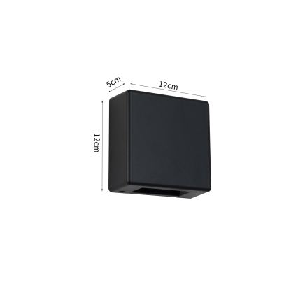 Brilagi - LED vonkajšie nástenné svietidlo DOUBLERAY LED/6W/230V čierne IP54