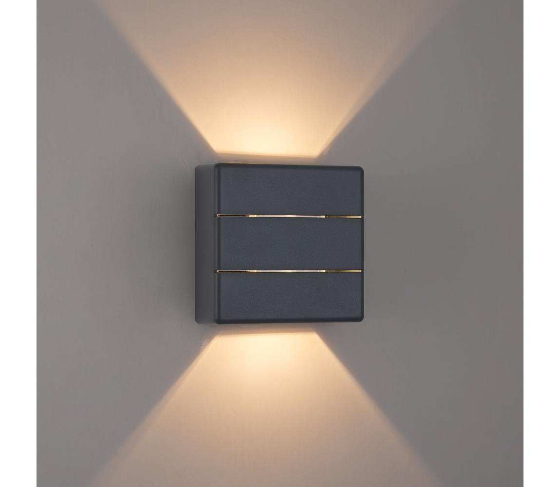 Brilagi -LED Vonkajšie nástenné svietidlo DOUBLERAY LINE LED/6W/230V antracit IP54 BRI654
