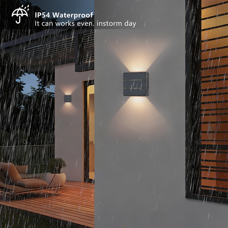 Brilagi -LED Vonkajšie nástenné svietidlo DOUBLERAY LINE LED/6W/230V antracit IP54