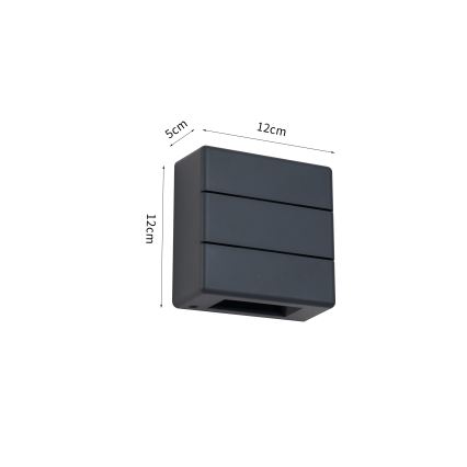Brilagi -LED Vonkajšie nástenné svietidlo DOUBLERAY LINE LED/6W/230V antracit IP54