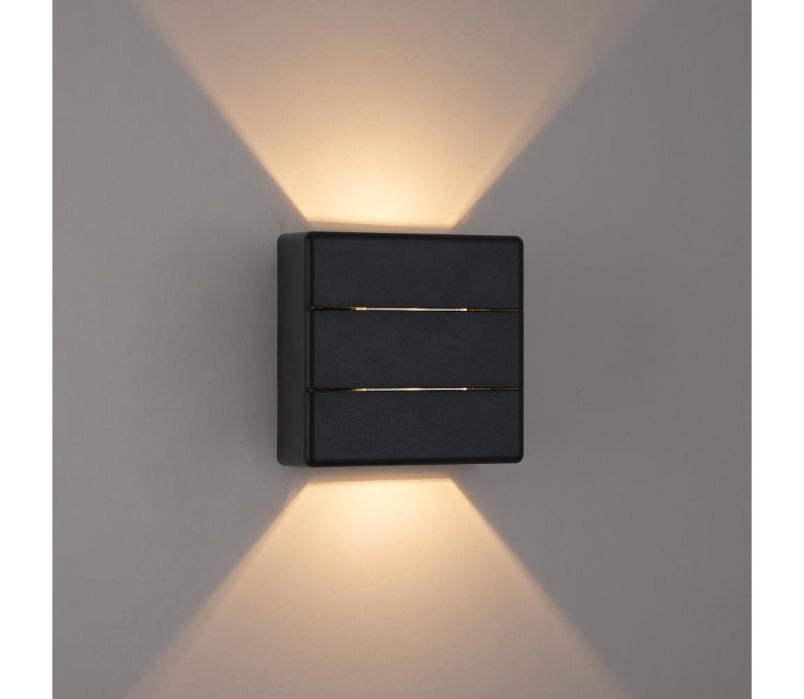 Brilagi - LED vonkajšie nástenné svietidlo DOUBLERAY LINE LED/6W/230V čierne IP54 BRI655