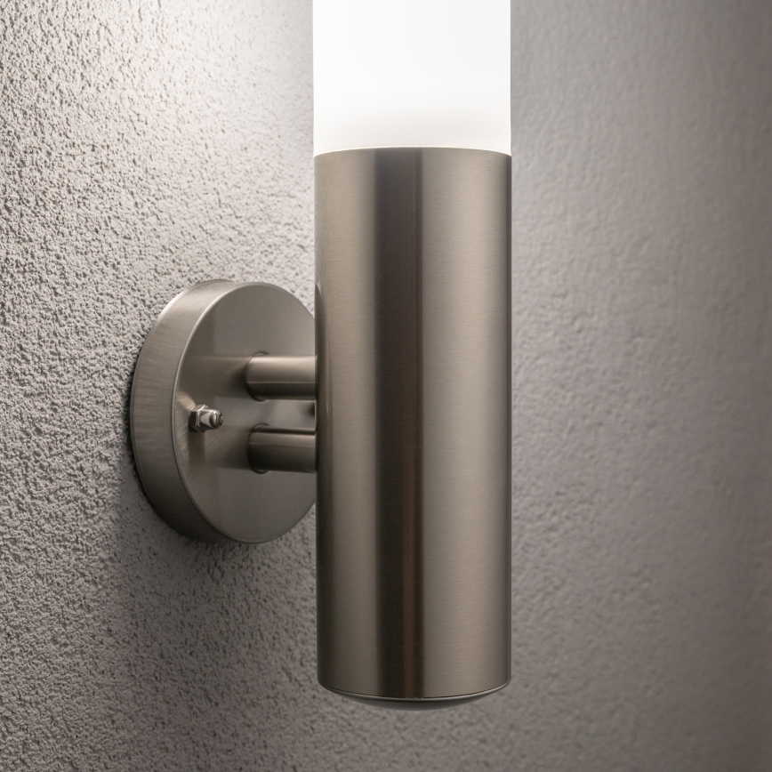 BRILAGI - LED vonkajšie nástenné svietidlo ELIA 1xE27/7W/230V 4000K IP44 matný chróm