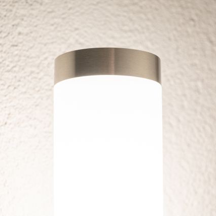 BRILAGI - LED vonkajšie nástenné svietidlo ELIA 1xE27/7W/230V 4000K IP44 matný chróm