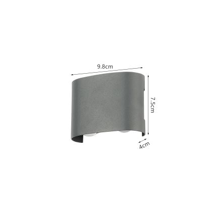 Brilagi - LED vonkajšie nástenné svietidlo FLAREBOX LED/4W/230V antracit IP65