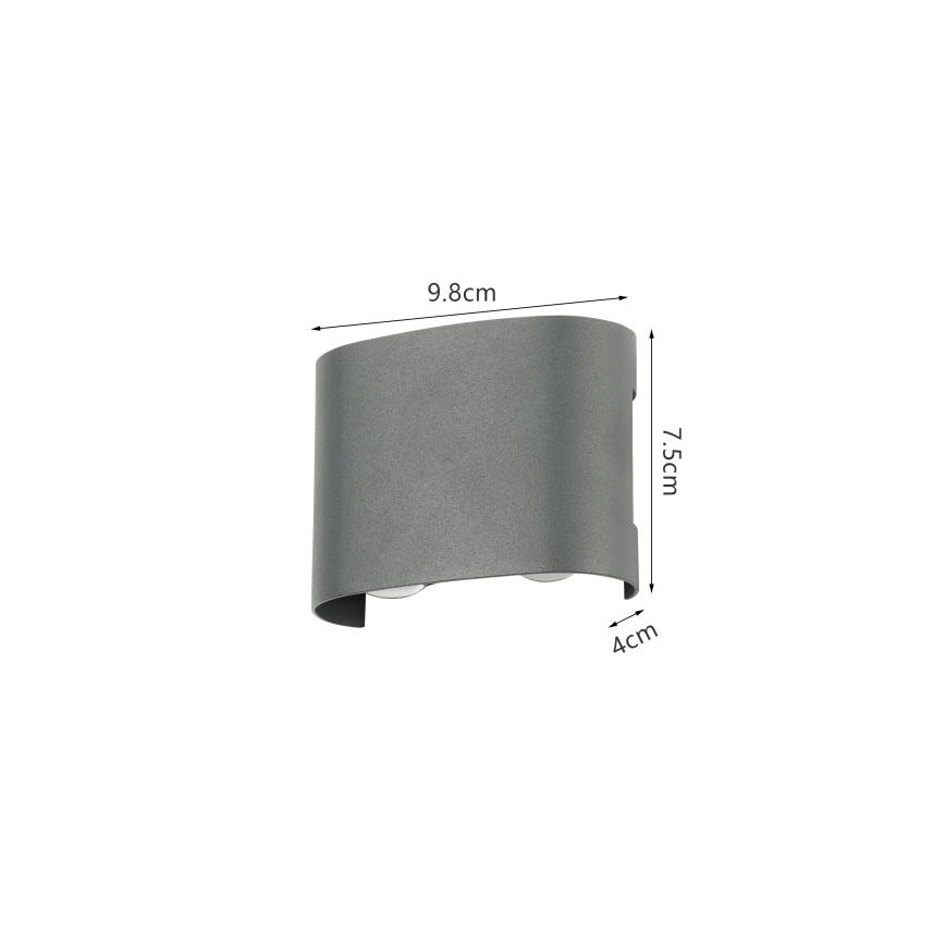 Brilagi - LED vonkajšie nástenné svietidlo FLAREBOX LED/4W/230V antracit IP65