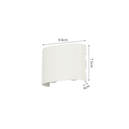 Brilagi - LED vonkajšie nástenné svietidlo FLAREBOX LED/4W/230V biele IP65