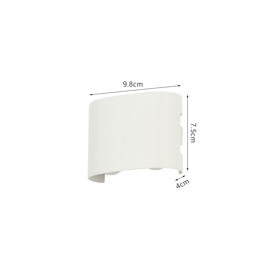 Brilagi - LED vonkajšie nástenné svietidlo FLAREBOX LED/4W/230V biele IP65