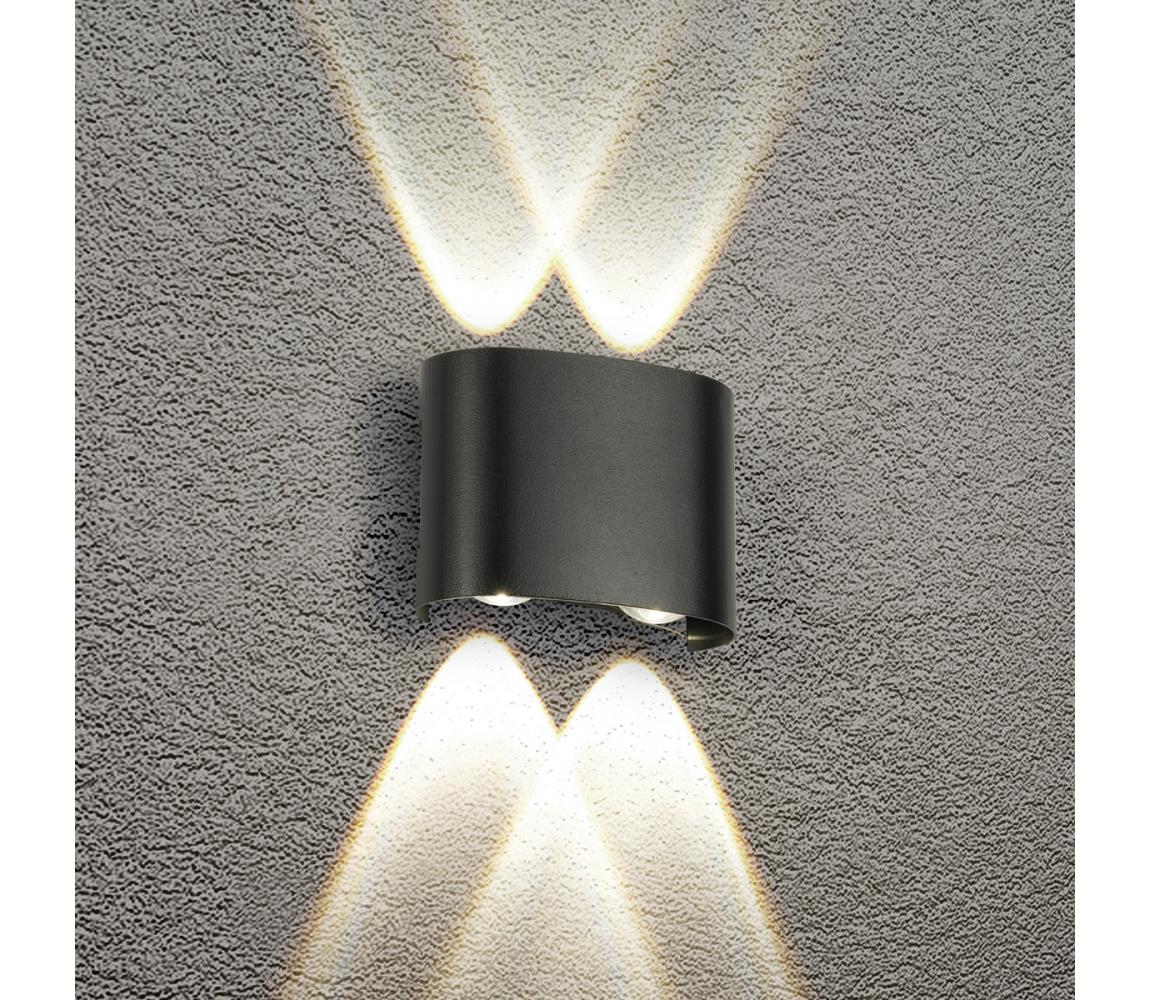 Brilagi - LED vonkajšie nástenné svietidlo FLAREBOX LED/4W/230V čierne IP65 BRI249