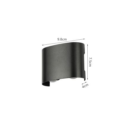 Brilagi - LED vonkajšie nástenné svietidlo FLAREBOX LED/4W/230V čierne IP65