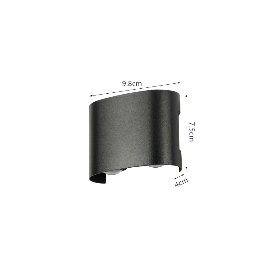 Brilagi - LED vonkajšie nástenné svietidlo FLAREBOX LED/4W/230V čierne IP65