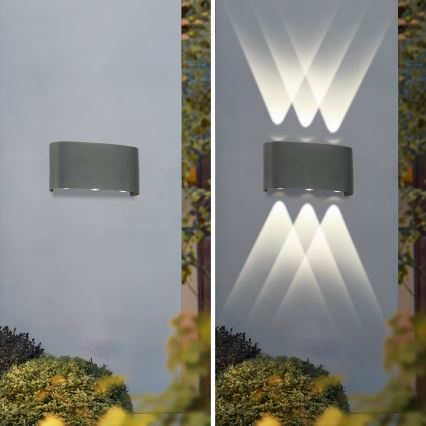 Brilagi - LED vonkajšie nástenné svietidlo FLAREBOX LED/6W/230V antracit IP65