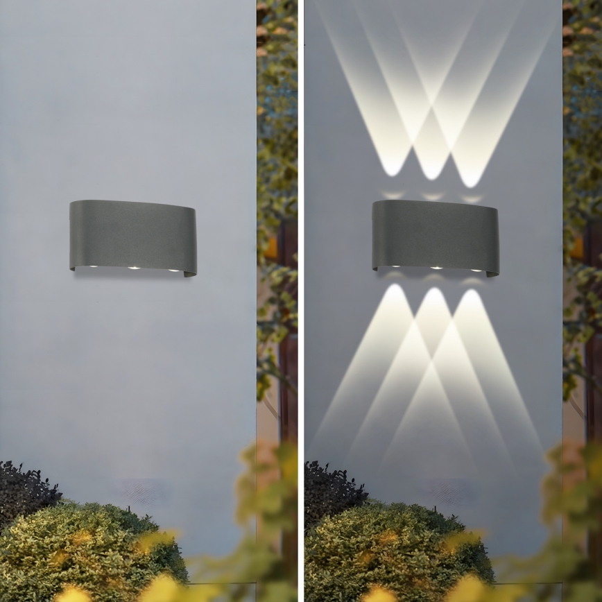 Brilagi - LED vonkajšie nástenné svietidlo FLAREBOX LED/6W/230V antracit IP65
