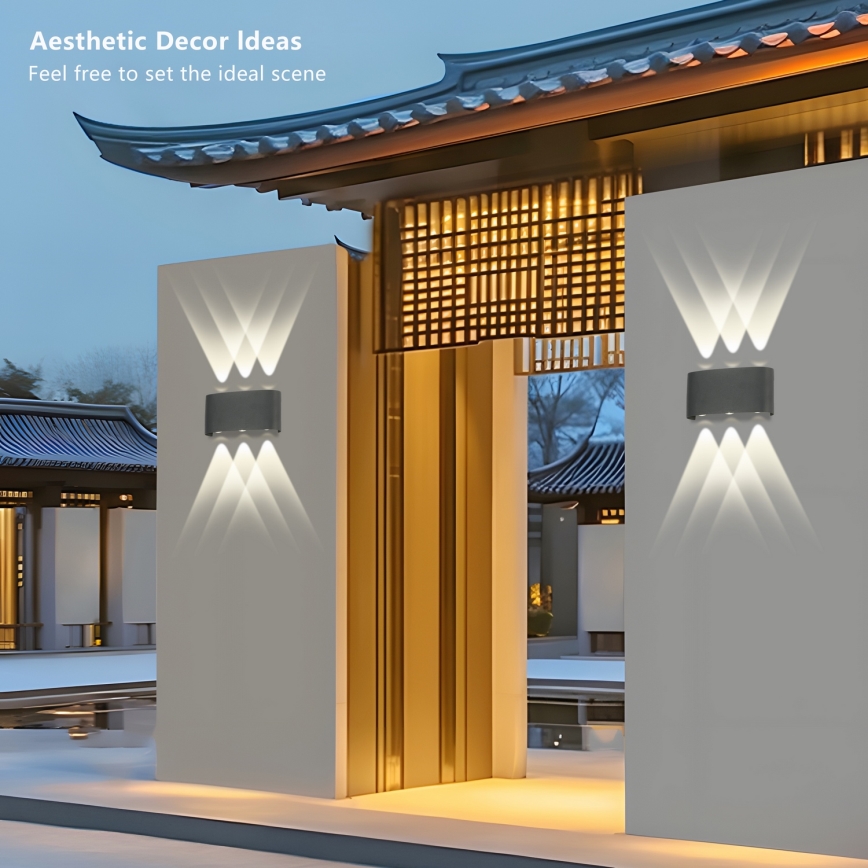 Brilagi - LED vonkajšie nástenné svietidlo FLAREBOX LED/6W/230V antracit IP65