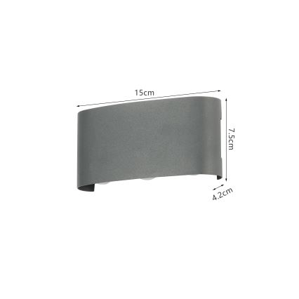 Brilagi - LED vonkajšie nástenné svietidlo FLAREBOX LED/6W/230V antracit IP65