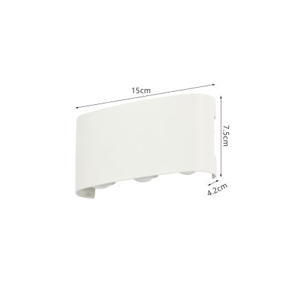 Brilagi - LED vonkajšie nástenné svietidlo FLAREBOX LED/6W/230V biele IP65