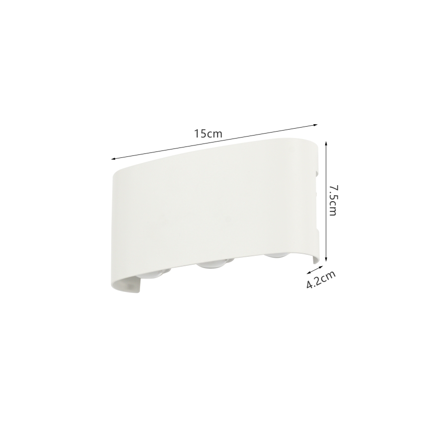 Brilagi - LED vonkajšie nástenné svietidlo FLAREBOX LED/6W/230V biele IP65