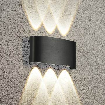 Brilagi - LED Vonkajšie nástenné svietidlo FLAREBOX LED/6W/230V čierna IP65