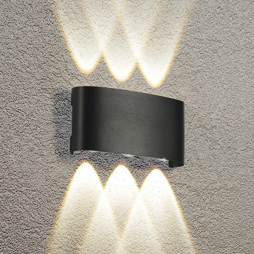 Brilagi - LED Vonkajšie nástenné svietidlo FLAREBOX LED/6W/230V čierna IP65