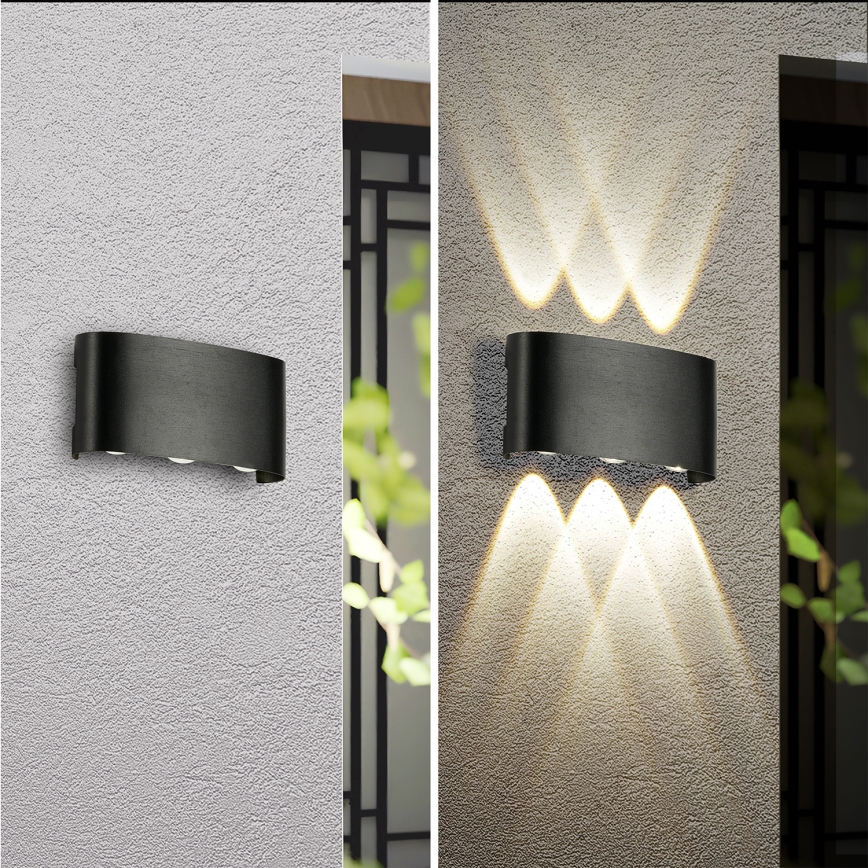 Brilagi - LED Vonkajšie nástenné svietidlo FLAREBOX LED/6W/230V čierna IP65
