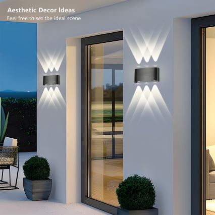 Brilagi - LED Vonkajšie nástenné svietidlo FLAREBOX LED/6W/230V čierna IP65