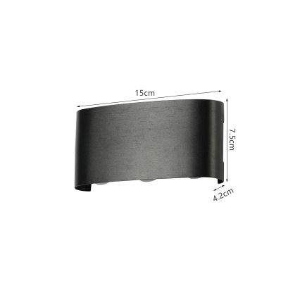 Brilagi - LED Vonkajšie nástenné svietidlo FLAREBOX LED/6W/230V čierna IP65