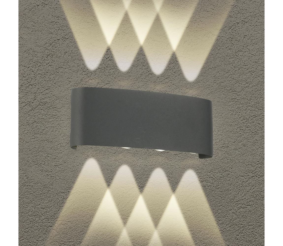 Brilagi - LED vonkajšie nástenné svietidlo FLAREBOX LED/8W/230V antracit IP65 BRI256
