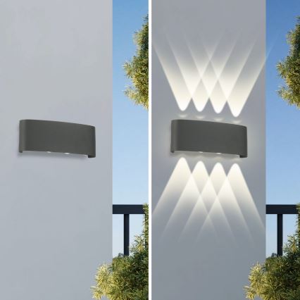 Brilagi - LED vonkajšie nástenné svietidlo FLAREBOX LED/8W/230V antracit IP65