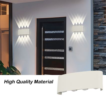 Brilagi - LED vonkajšie nástenné svietidlo FLAREBOX LED/8W/230V biela IP65