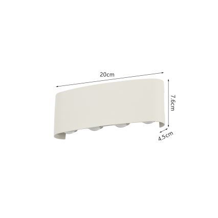 Brilagi - LED vonkajšie nástenné svietidlo FLAREBOX LED/8W/230V biela IP65