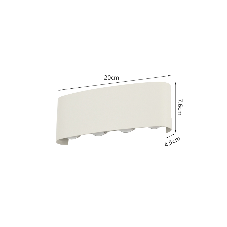 Brilagi - LED vonkajšie nástenné svietidlo FLAREBOX LED/8W/230V biela IP65