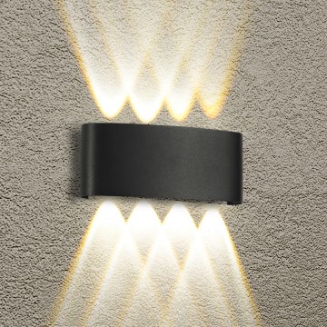 Brilagi - LED Vonkajšie nástenné svietidlo FLAREBOX LED/8W/230V čierne IP65