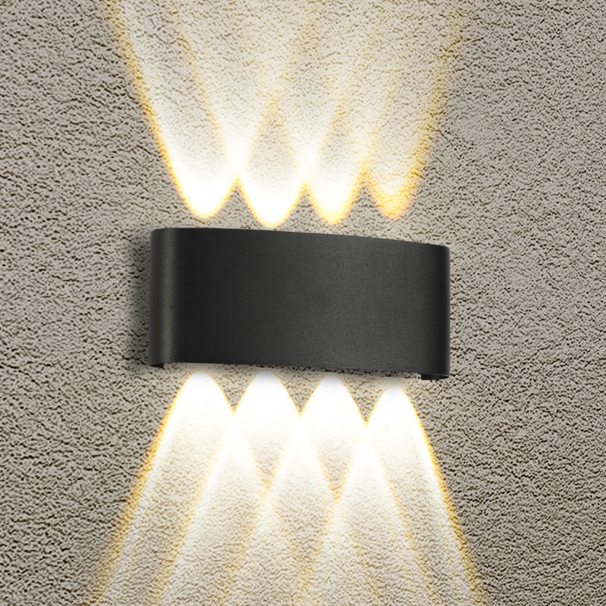 Brilagi - LED Vonkajšie nástenné svietidlo FLAREBOX LED/8W/230V čierne IP65