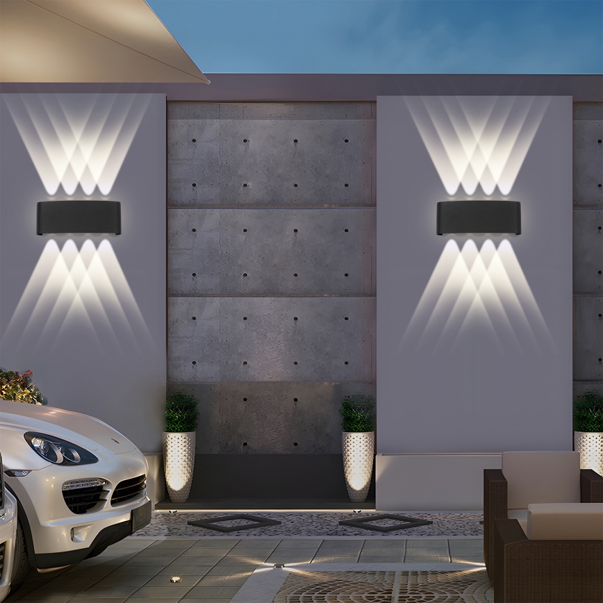 Brilagi - LED Vonkajšie nástenné svietidlo FLAREBOX LED/8W/230V čierne IP65
