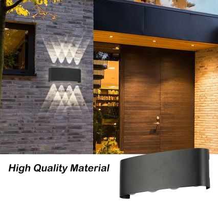Brilagi - LED Vonkajšie nástenné svietidlo FLAREBOX LED/8W/230V čierne IP65