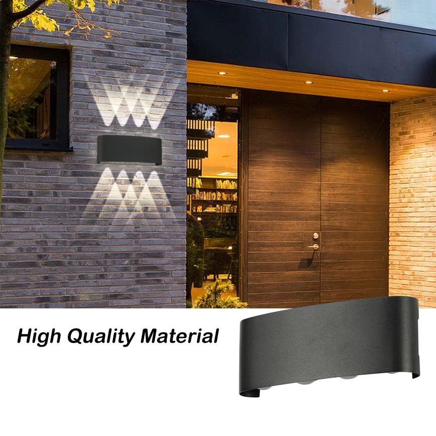 Brilagi - LED Vonkajšie nástenné svietidlo FLAREBOX LED/8W/230V čierne IP65