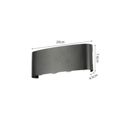 Brilagi - LED Vonkajšie nástenné svietidlo FLAREBOX LED/8W/230V čierne IP65