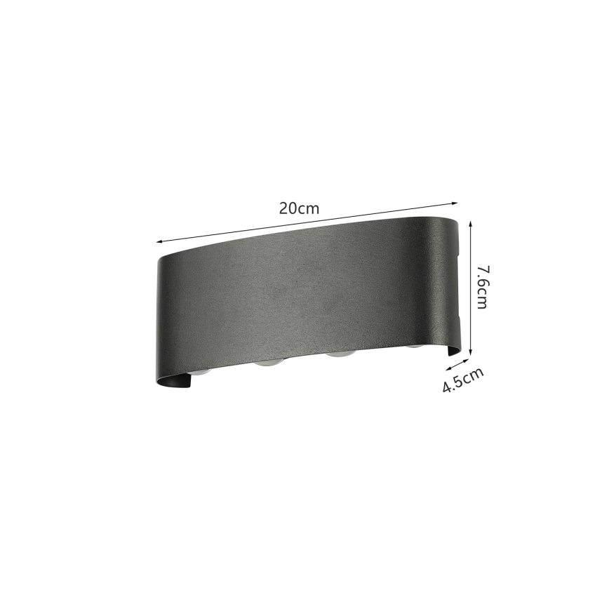 Brilagi - LED Vonkajšie nástenné svietidlo FLAREBOX LED/8W/230V čierne IP65
